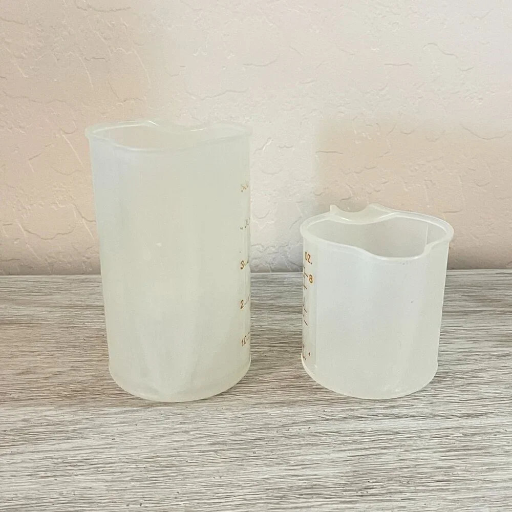 Vintage Tupperware Set 6 Pc Storage Measuring Cups